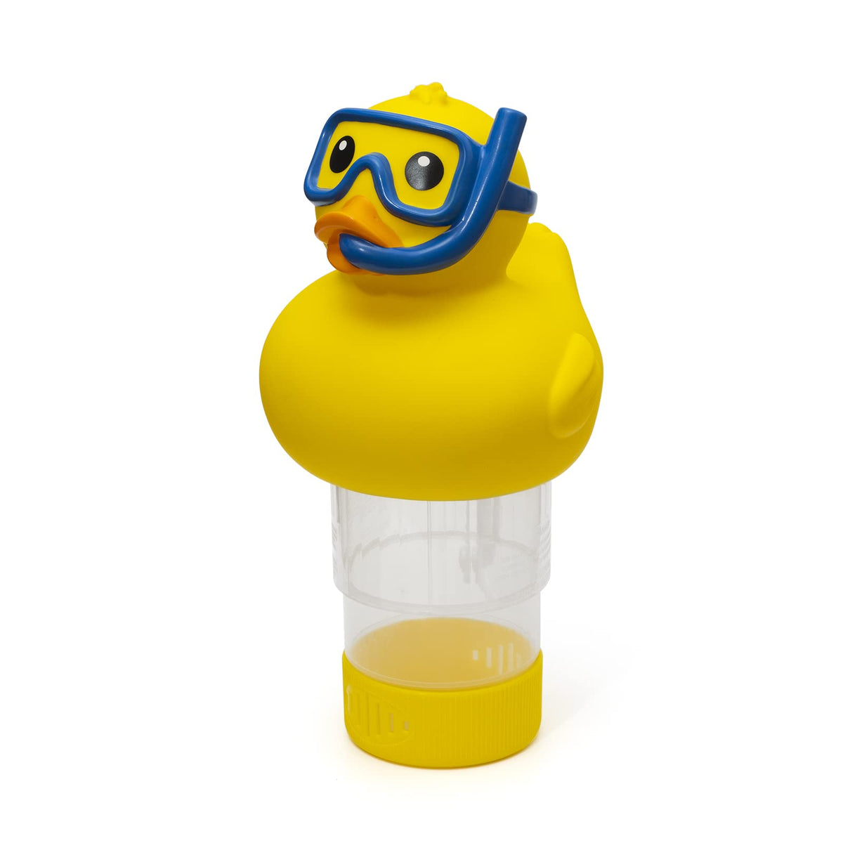 Doli Yearning duck-shaped chlorine dispenser, front view, for easy pool dosing.