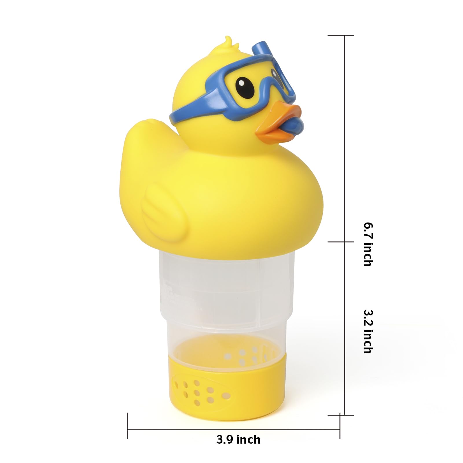 Doli Yearning duck-top decorative pool floater adds whimsy