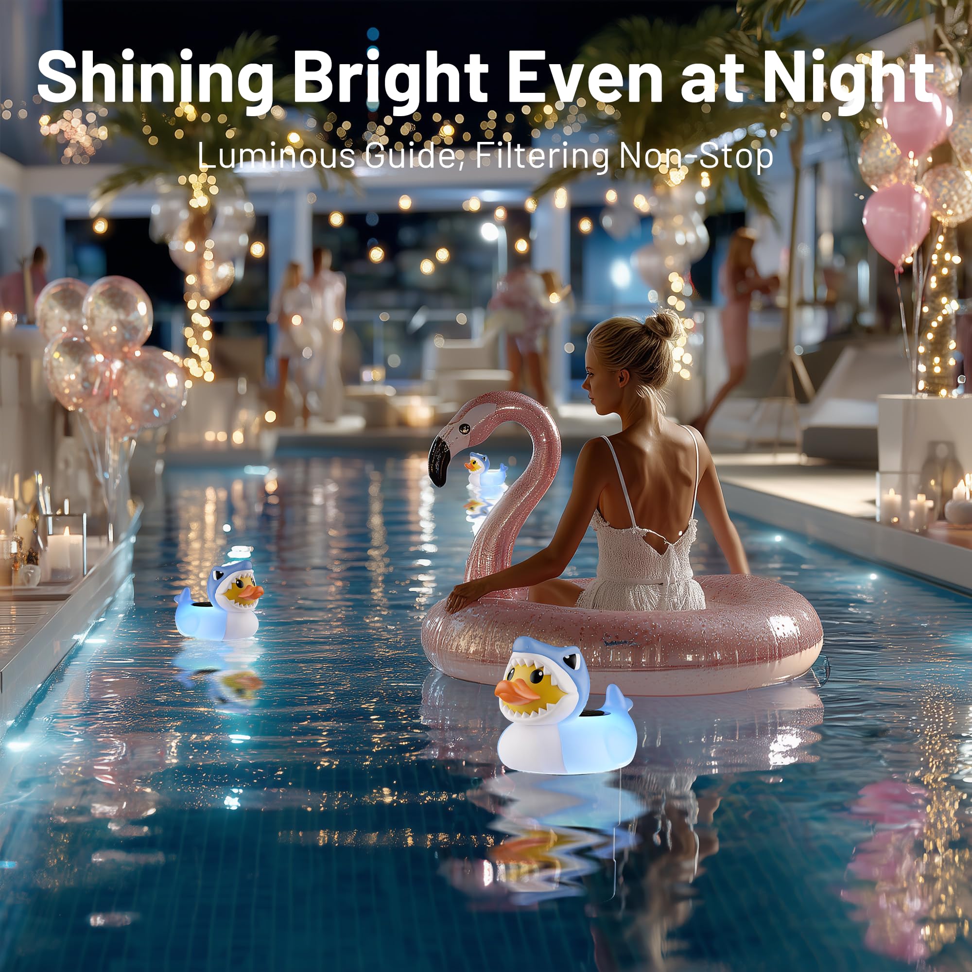 Doli Yearning night-light pool floater creates gentle ambiance