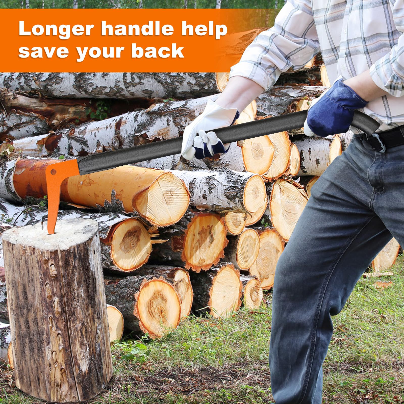 Dolibest high-visibility orange-black coating keeps tool easy to locate.