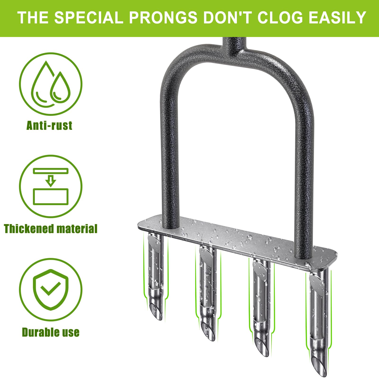 Dolibest aerator shows 37-inch ergonomic handle for comfort