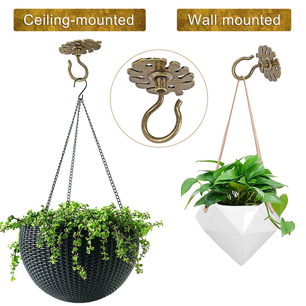 Dolibest bronze hook ideal for outdoor lights, plants, and wind chimes.