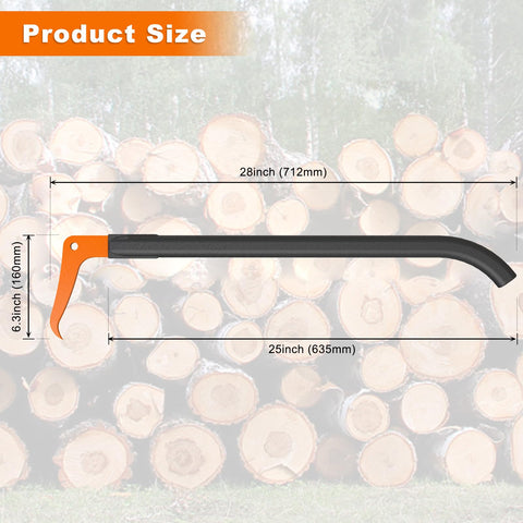 Dolibest sharp log tip digs in for firm, slip-free pickup.
