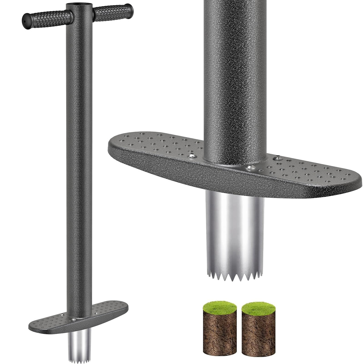 Dolibest sod plugger tool in action creating precise lawn plugs