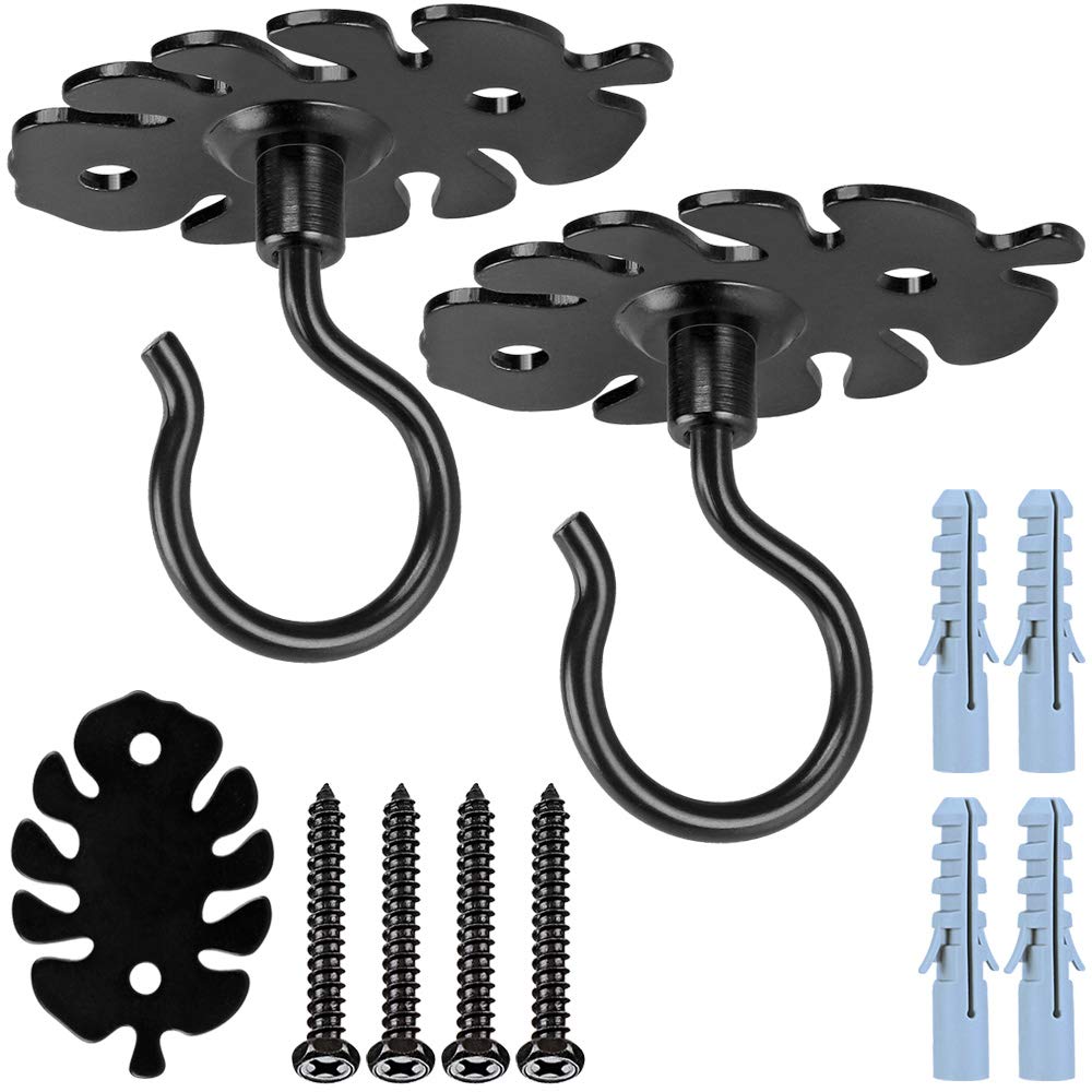 Dolibest wall mount ceiling hook with turtle leaf design for plant display.