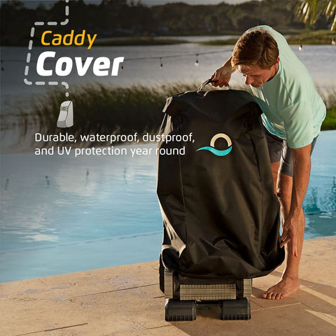 Durable vinyl material of Dolphin Premium Caddy Cover resists sun and rain for lasting protection.