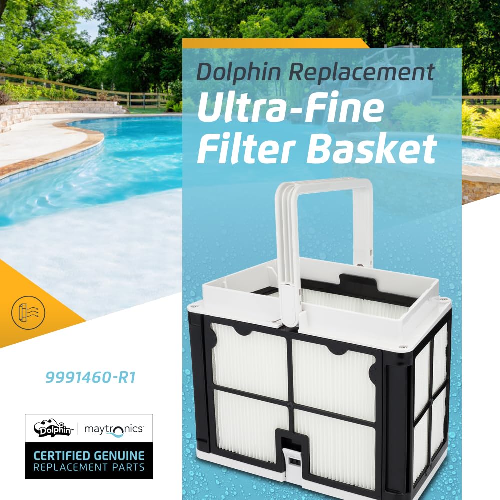 Dolphin replacement filter basket assembly ensuring a snug, genuine fit.