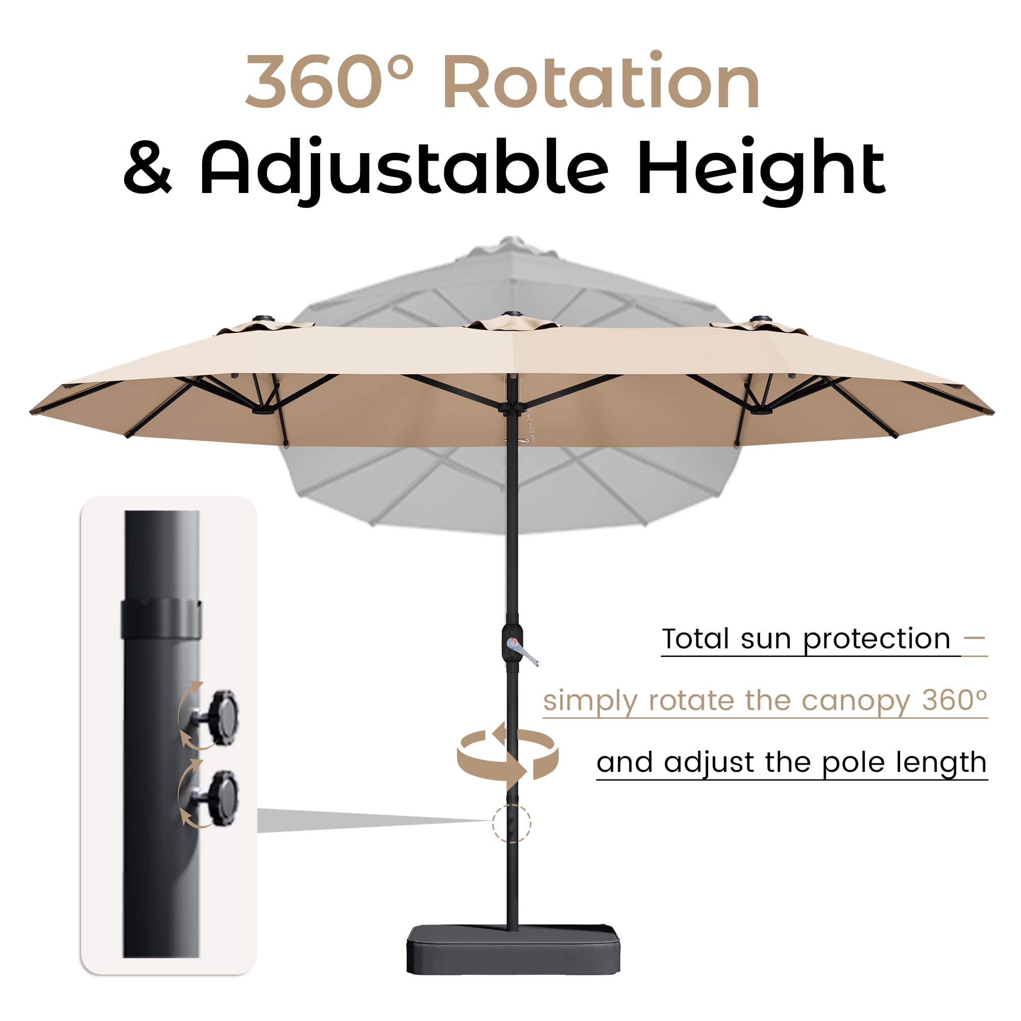 DomeShade durable outdoor frame suitable for patios and cafes.