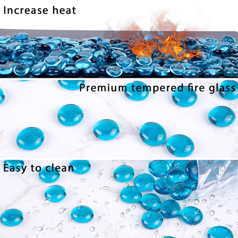 DomeStar blue fire glass beads are easy to clean and maintain.