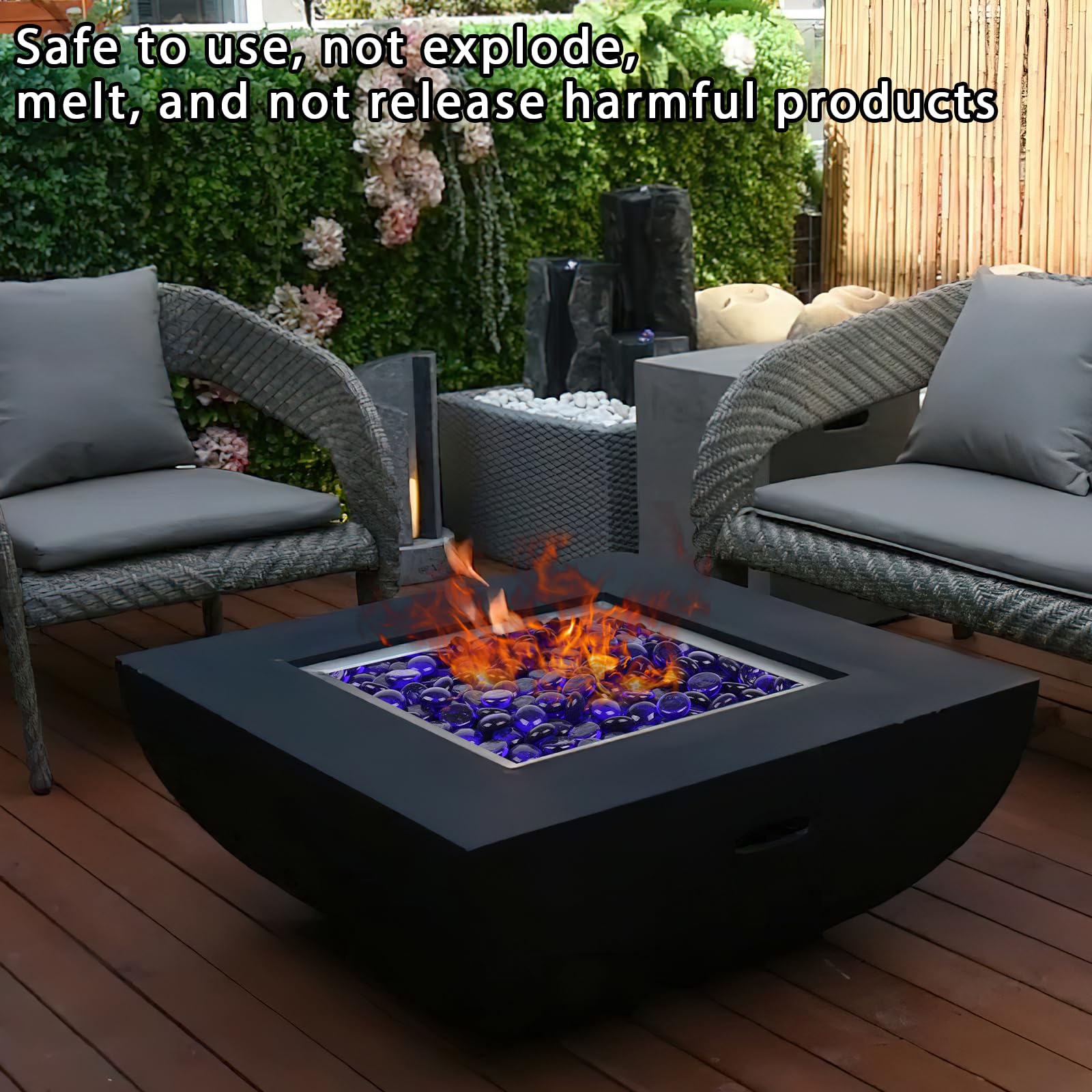 DomeStar indoor-outdoor decor glass beads for elegant fireplaces and tables.