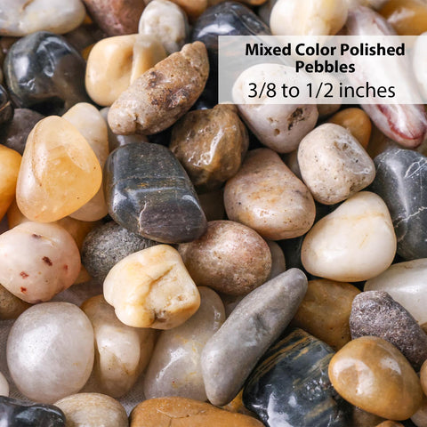 Polished river pebbles closeup highlighting earthy tones for landscapes