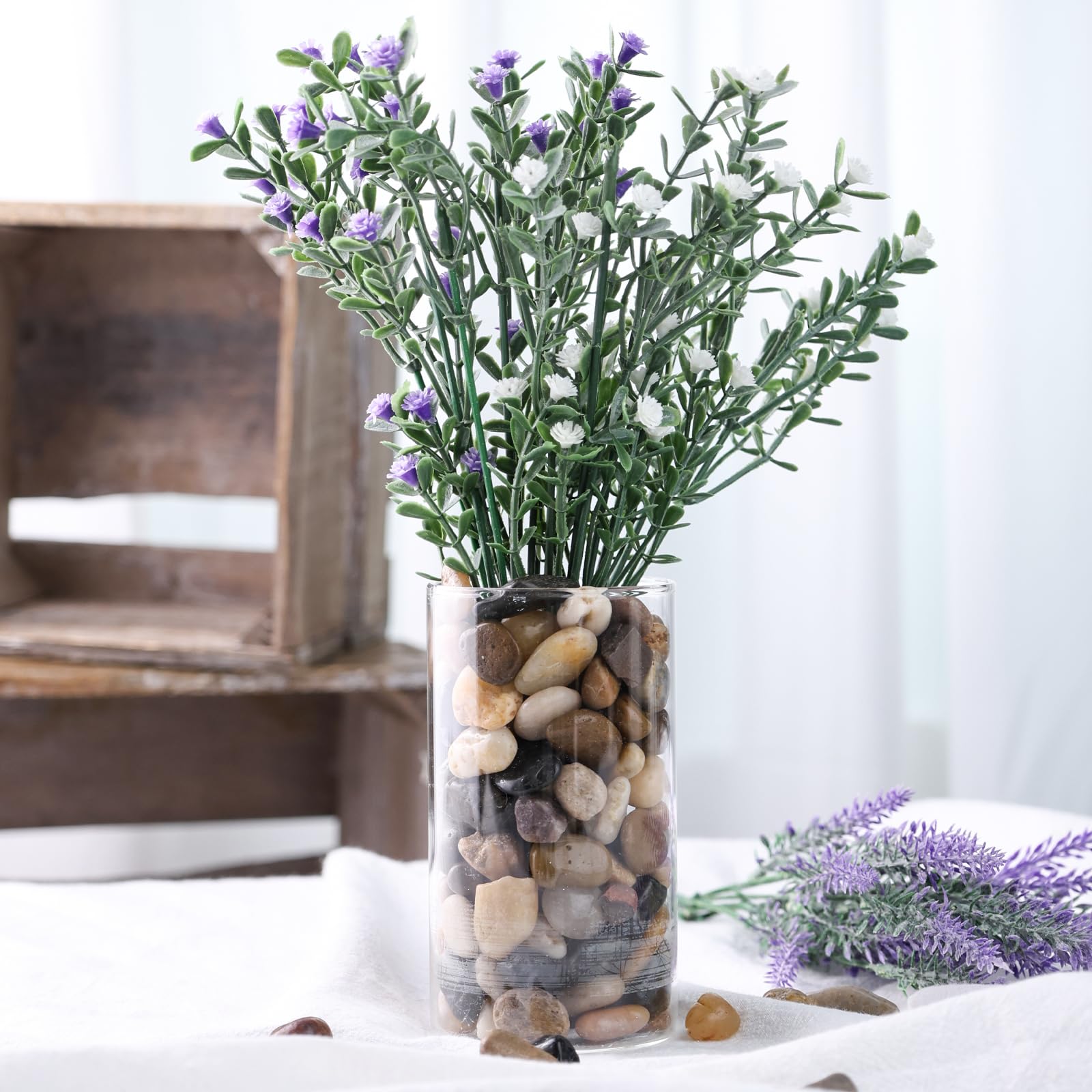 Domestar River Rocks aquarium decor base enhances natural look in tanks.