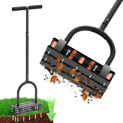 DomiHapi aerator tool spike head for quick lawn aeration.