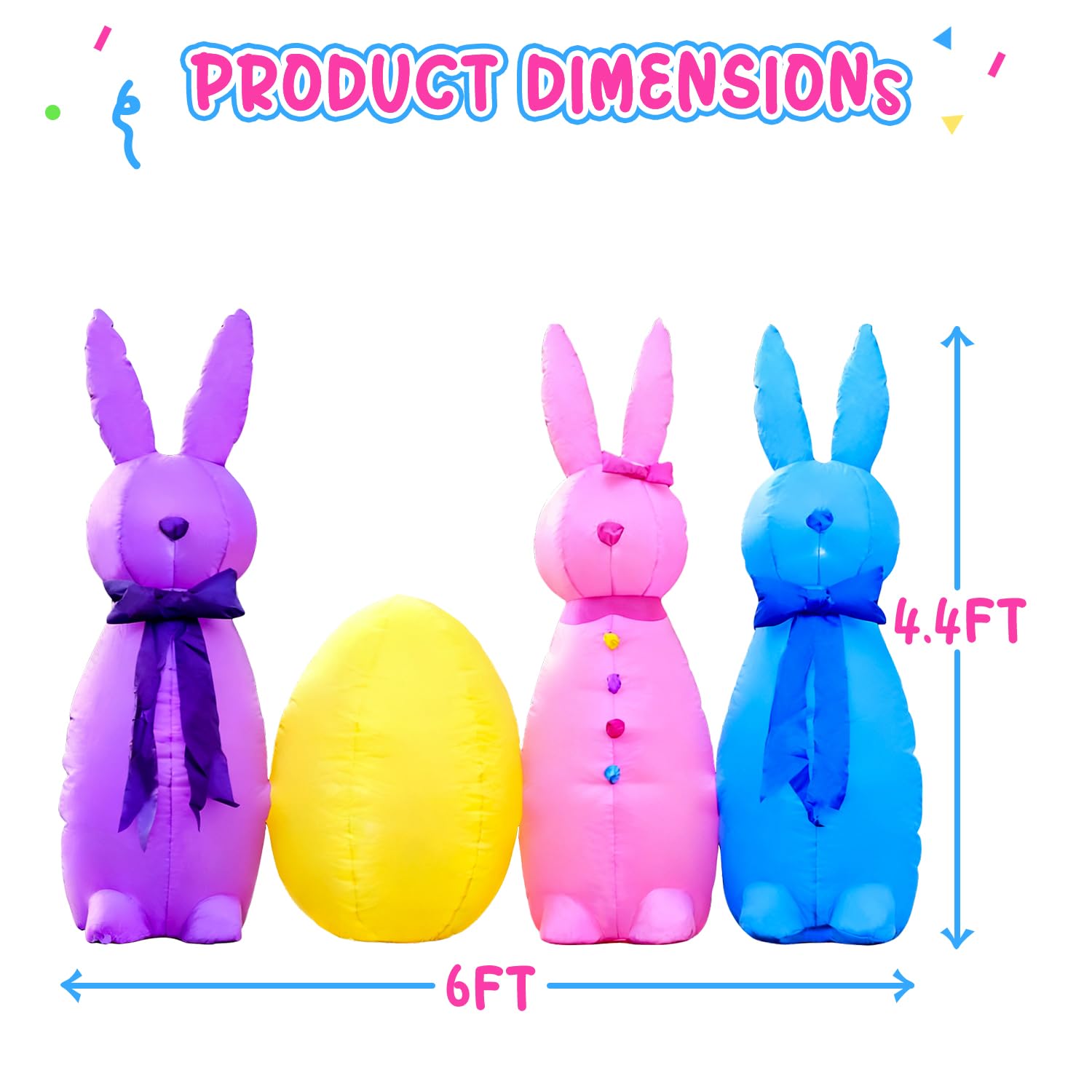 Built-in water bag and rope stabilize the DomKom Easter decoration.