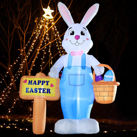 Colorful eggs basket detail adds festive Easter vibes outdoors