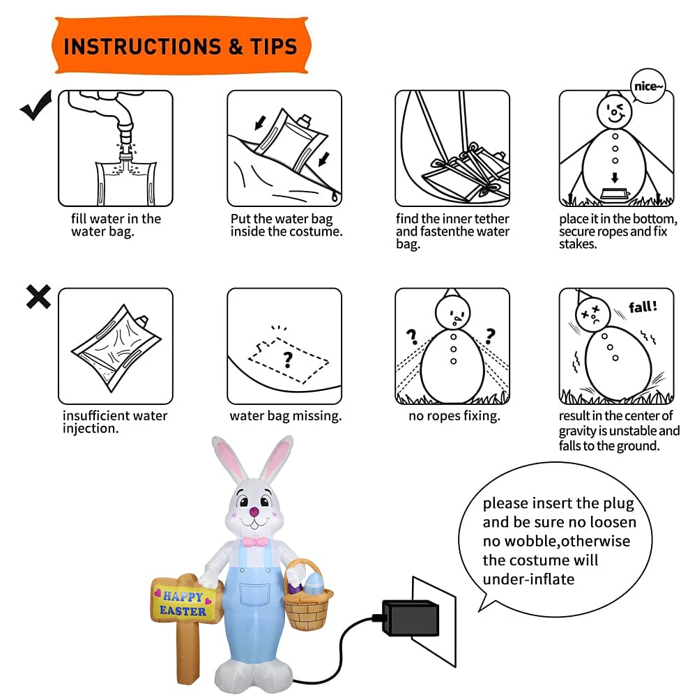 DomKom Easter Bunny packaging and inflation ready out of the box