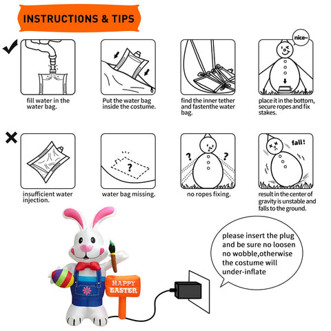 DomKom inflatable includes water bag for added wind stability.