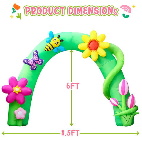 DomKom easy setup inflatable arch inflates quickly for events.