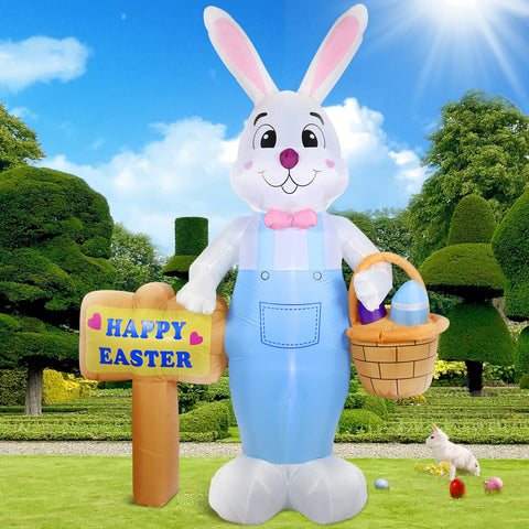 Easy setup inflatable bunny ready for quick decorating