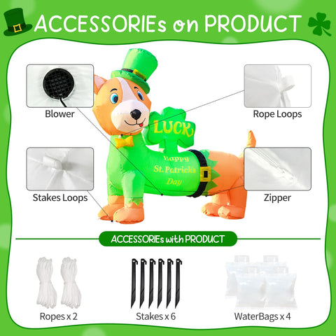 DomKom weatherproof polyester dachshund inflatable withstands rain and wind.