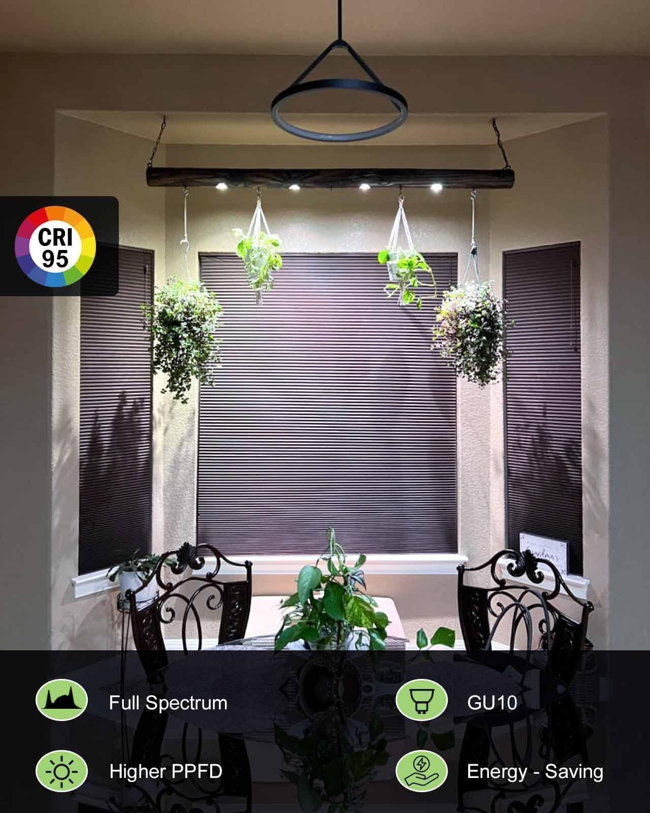 DOMMIA Grow Light lens emphasizes brightness for even plant illumination.