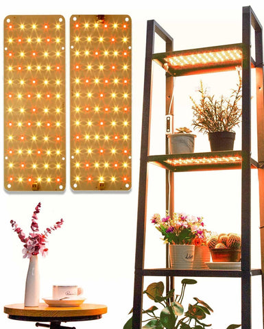 DOMMIA panel grow light under-shelf setup provides even lighting for compact indoor herbs