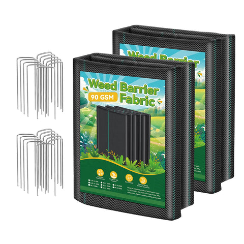 Domusensus landscape fabric weed-barrier supports garden weed suppression