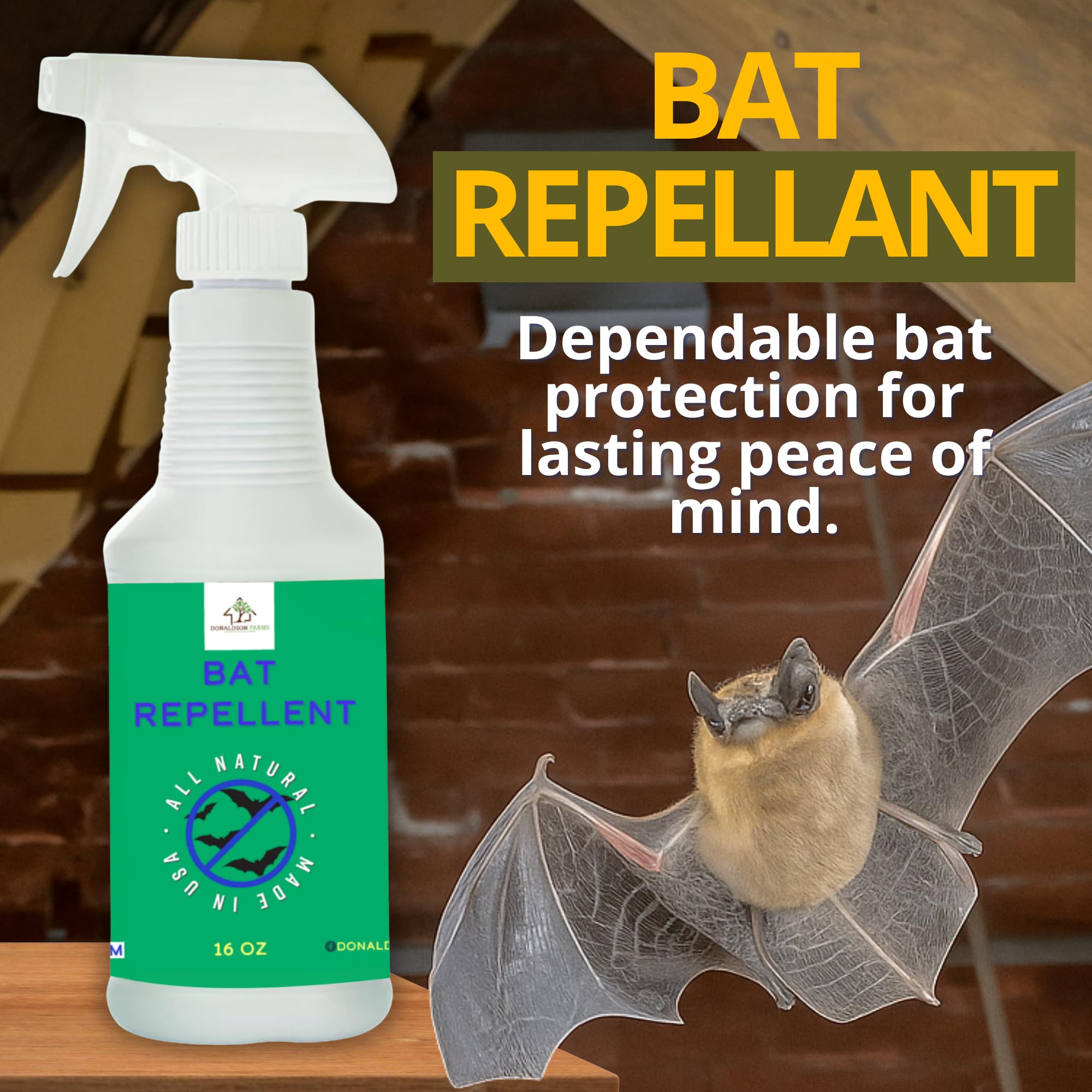 Plant-based formula from Donaldson Farms Bat Repellent supports safe use