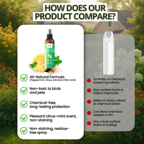 Donaldson Farms natural citrus peppermint almond formula protects wooden surfaces.