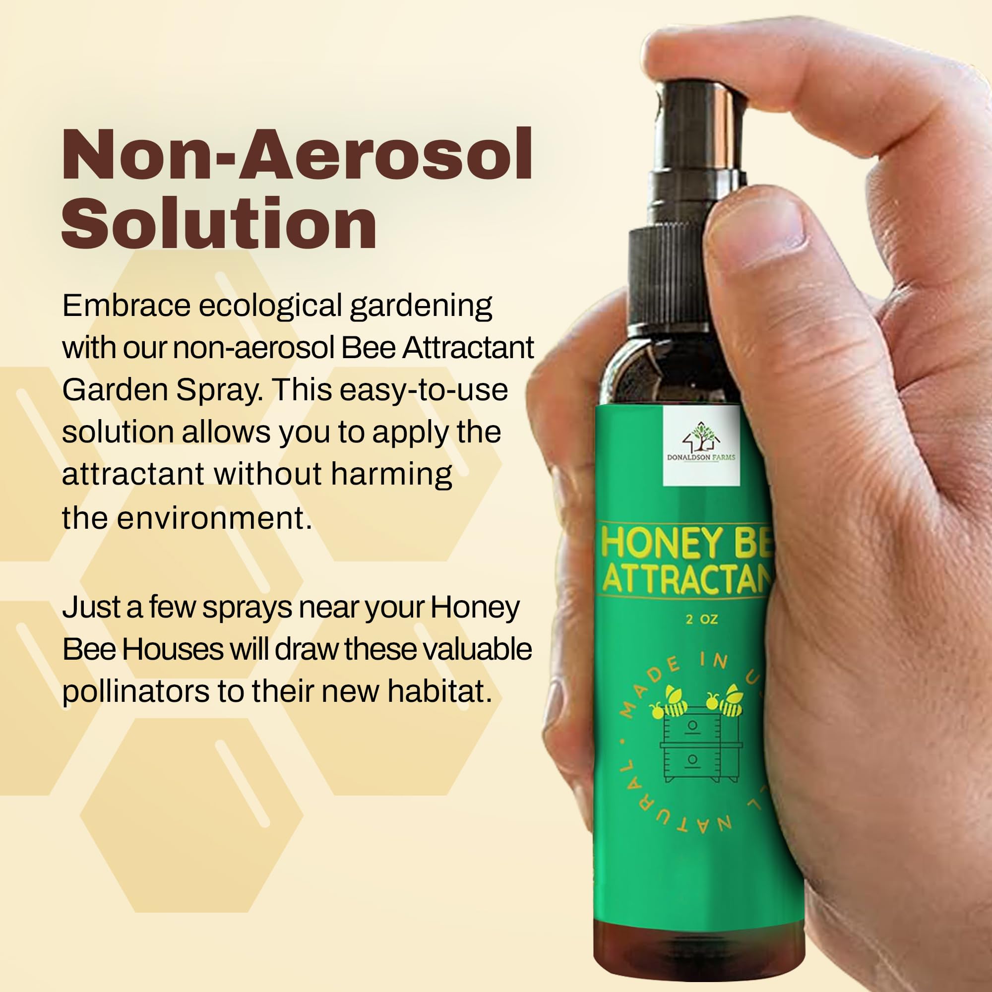 Donaldson Farms garden bloom attractant guides bees to flowers and fruit trees