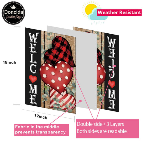 Doncida double-sided flag 12x18 shows readable designs from both sides.