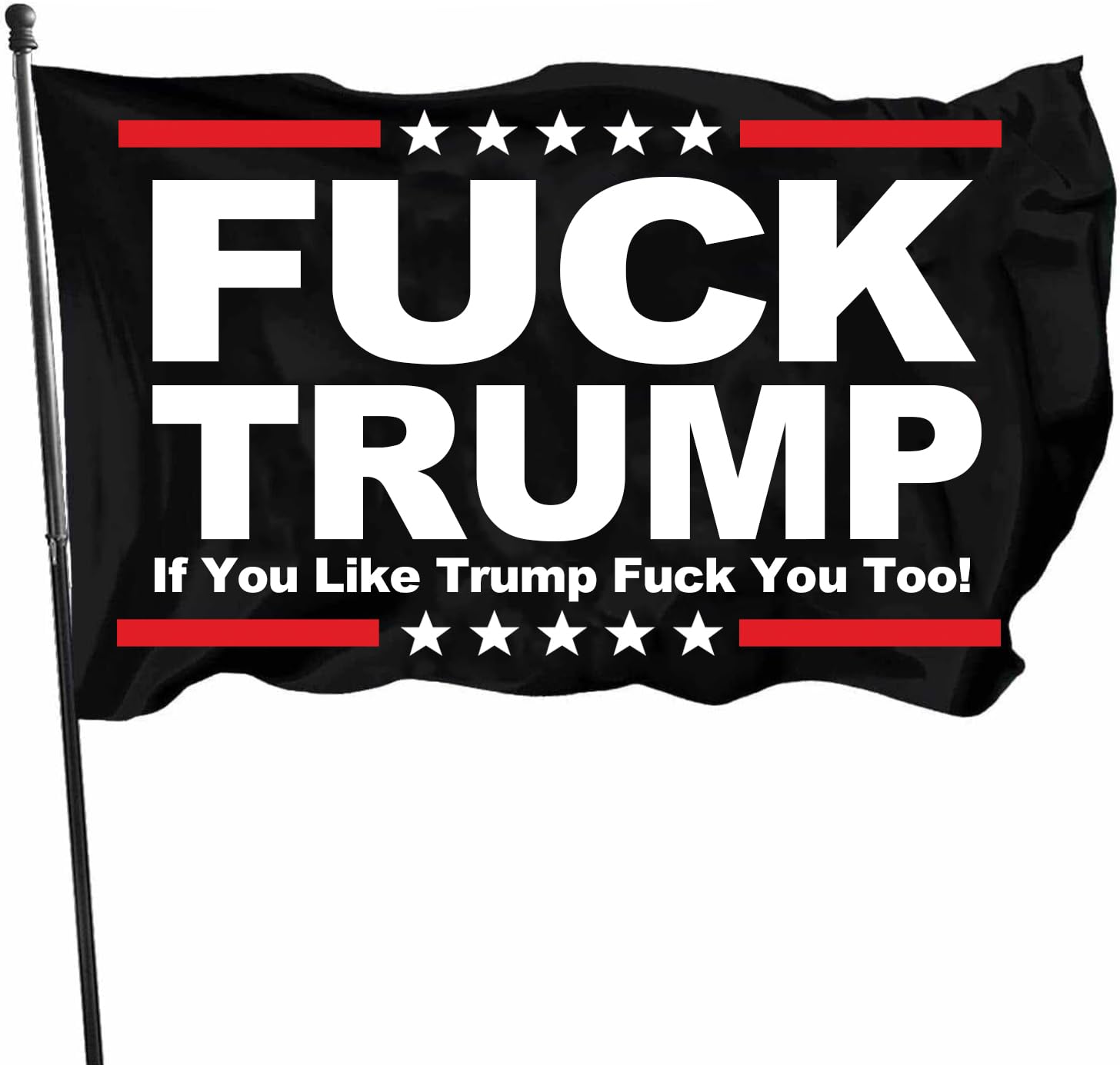 Doncida Fuck Trump Flag 3x5-foot ready for indoor or outdoor display with bold colors.