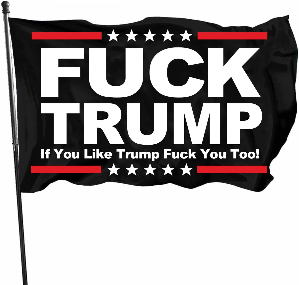 Doncida Fuck Trump Flag 3x5-foot ready for indoor or outdoor display with bold colors.