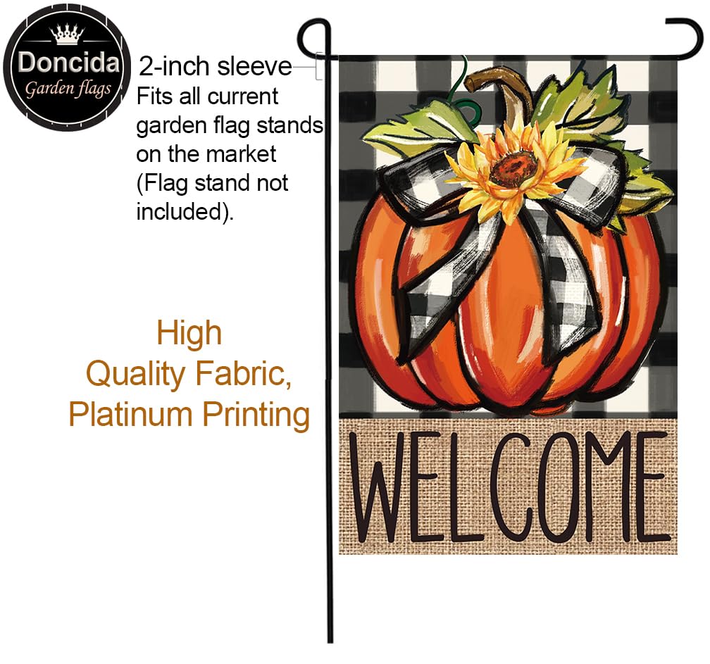 Doncida outdoor yard flags add vibrant color to any garden or lawn.