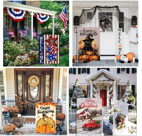 Doncida Christmas flag design brightens winter yard with durable, fade‑resistant fabric