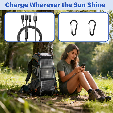 Dongindar compact panel weighs 1.1 pounds for easy backpacking.