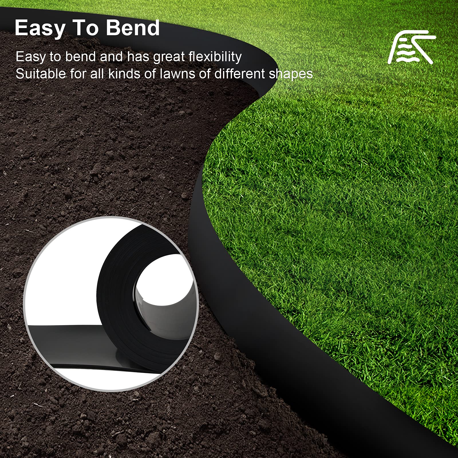 Doniks 200-lbs puncture resistance border stands up to yard wear.