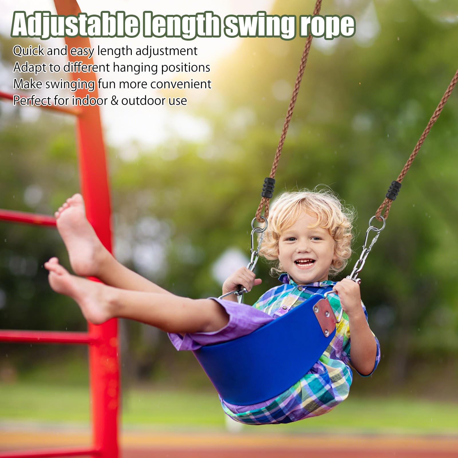 DONILIGA extension rope 5.9 ft adds adjustable height for swings and hammocks.