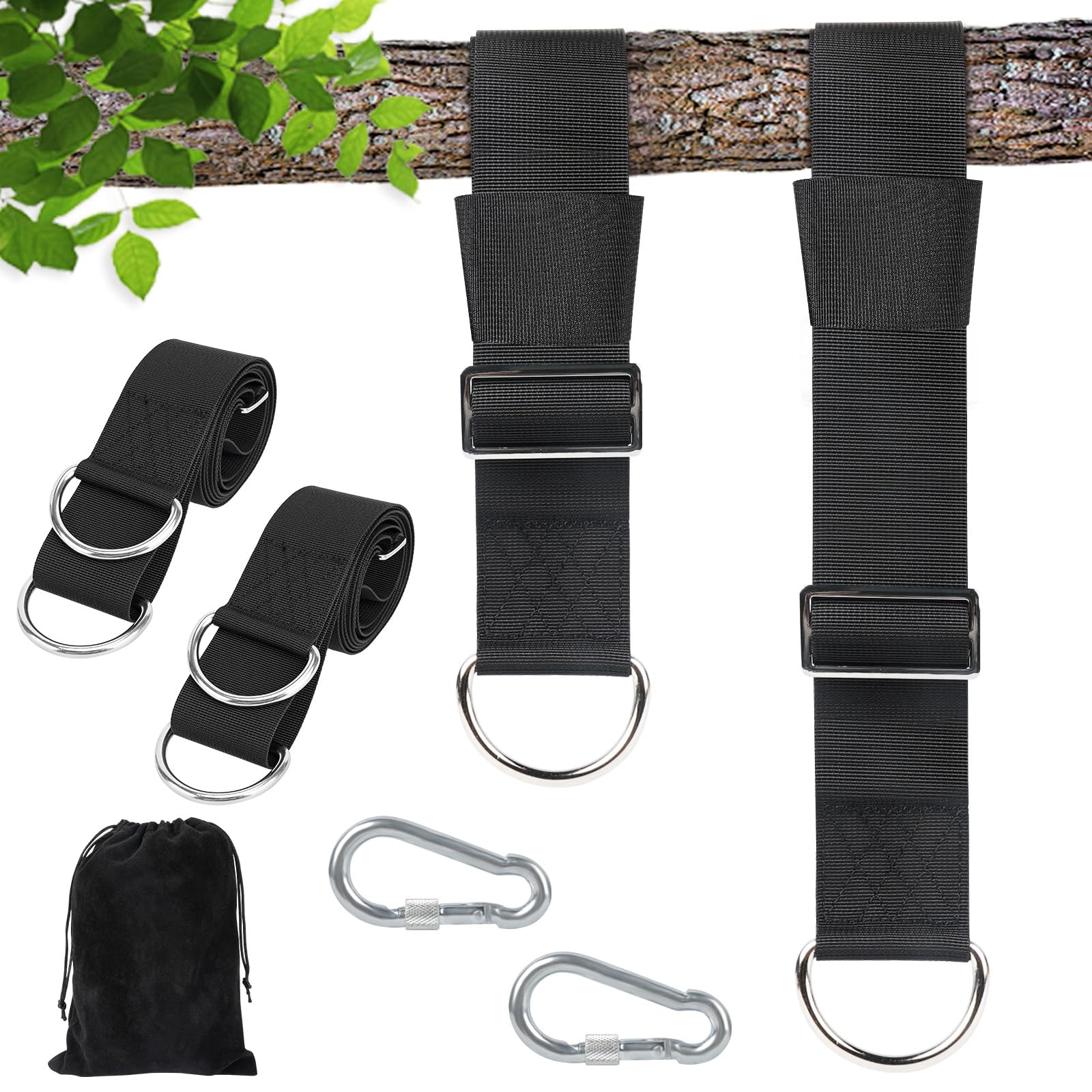 DONILIGA tree swing straps with adjustable length for quick, personalized setup.