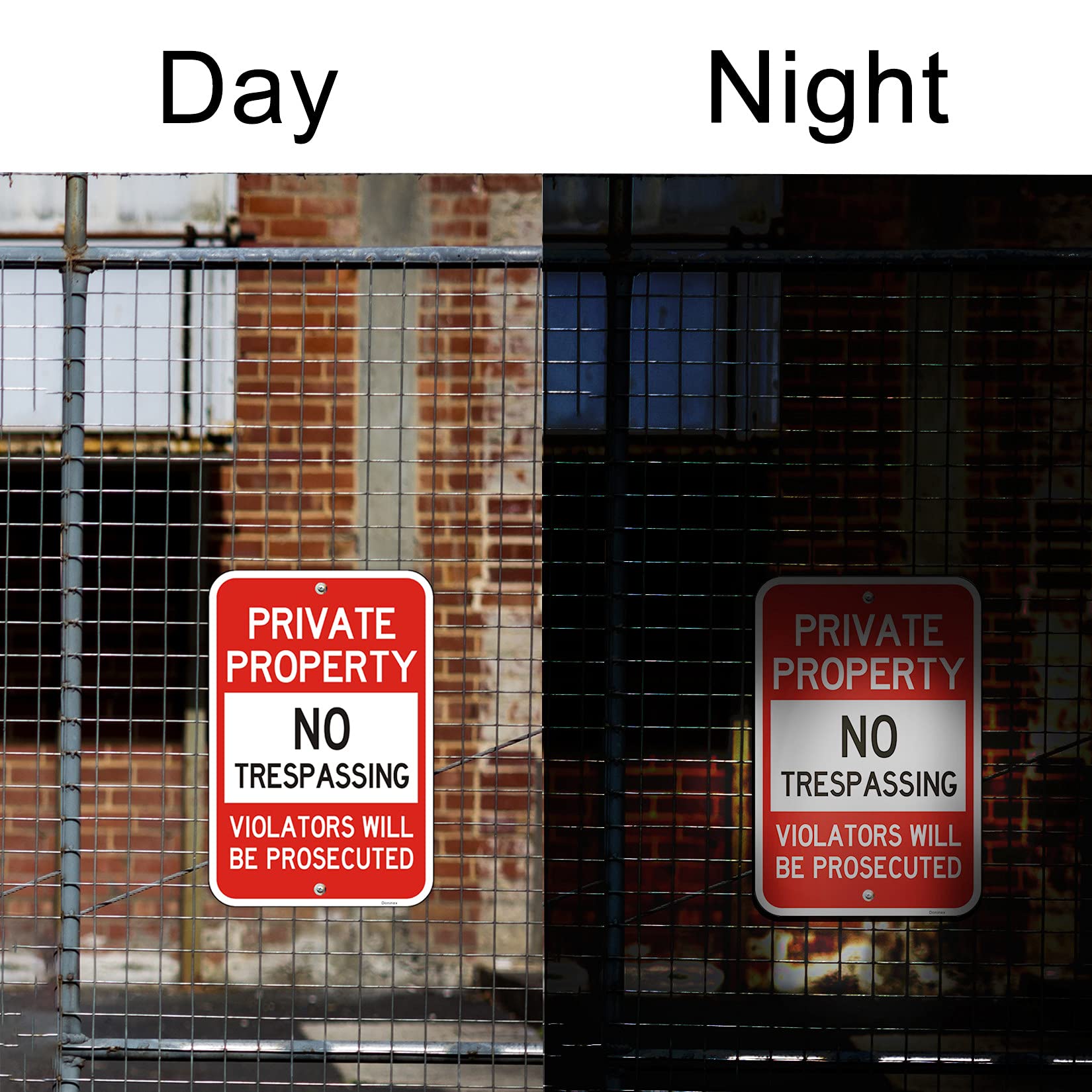 Doninex heavy-duty outdoor sign weatherproof for year-round outdoor use