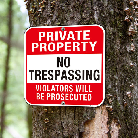 Doninex Heavy Duty sign 12x12 aluminum withstands outdoor conditions.