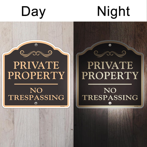 Doninex private property sign featuring easy installation.