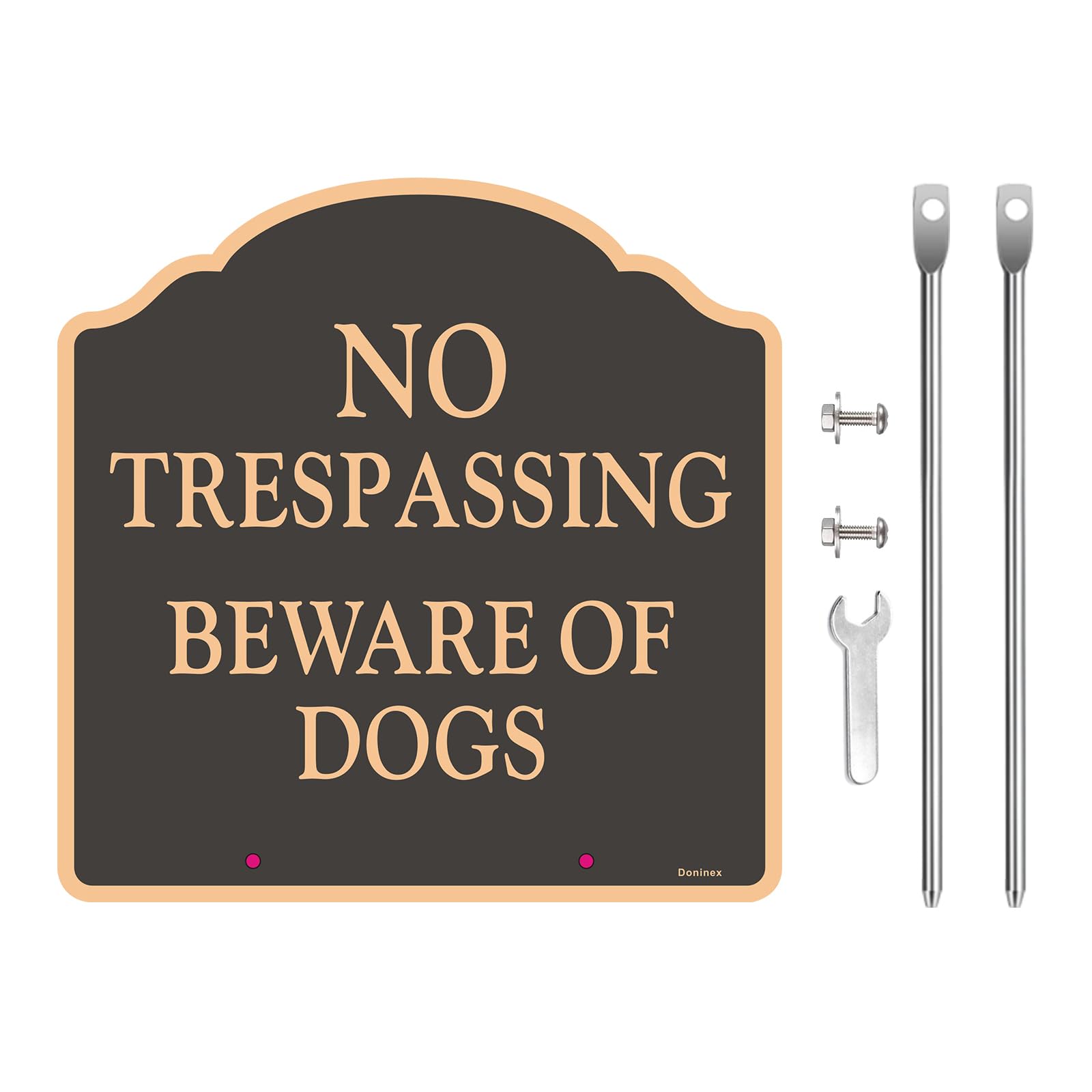 Doninex Reflective metal sign 12x12 for clear nighttime visibility.