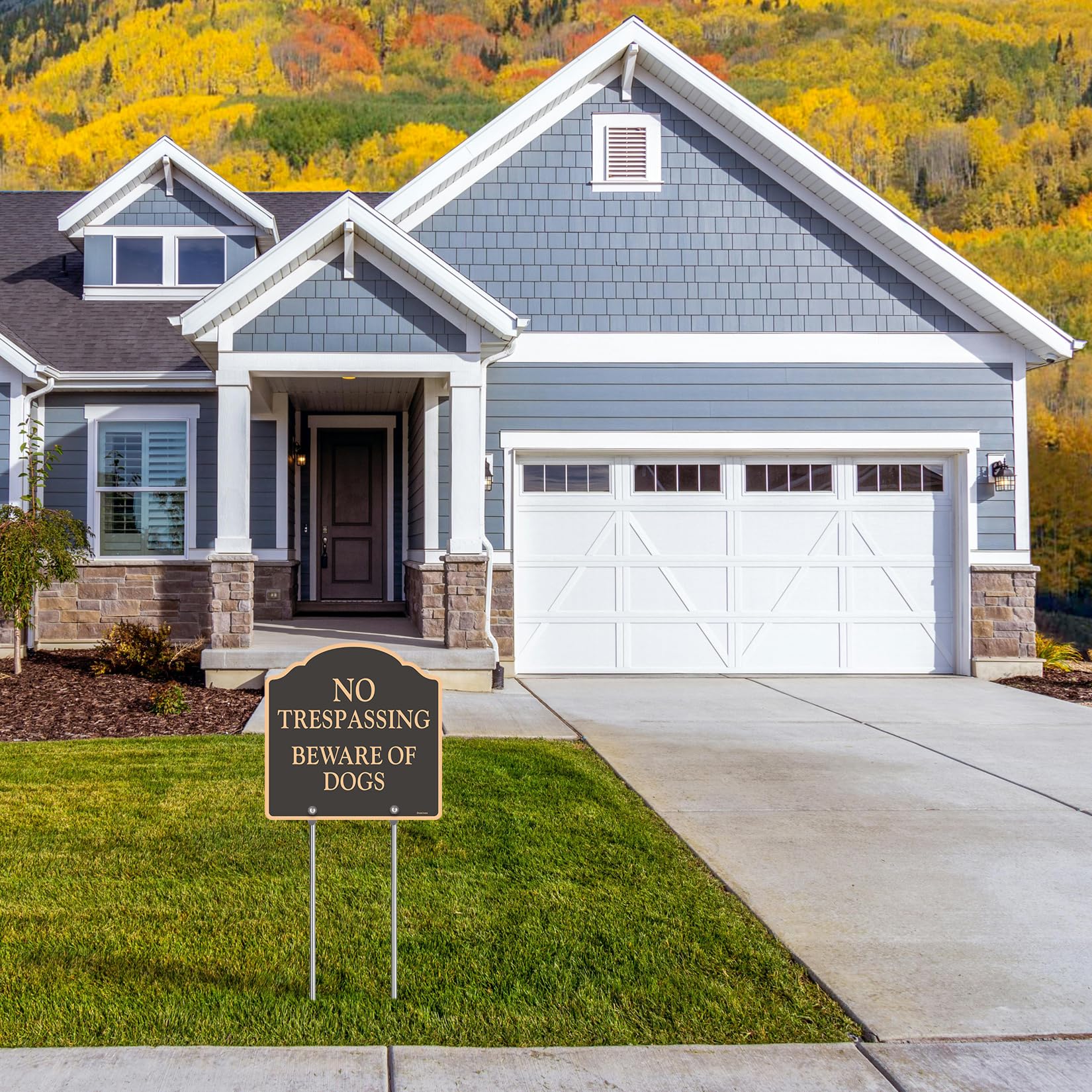 Doninex Weatherproof aluminum sign designed for outdoor durability.