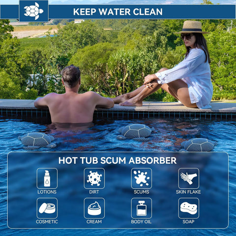 DONJOP scum absorber inside hot tub promoting clear water during cycle