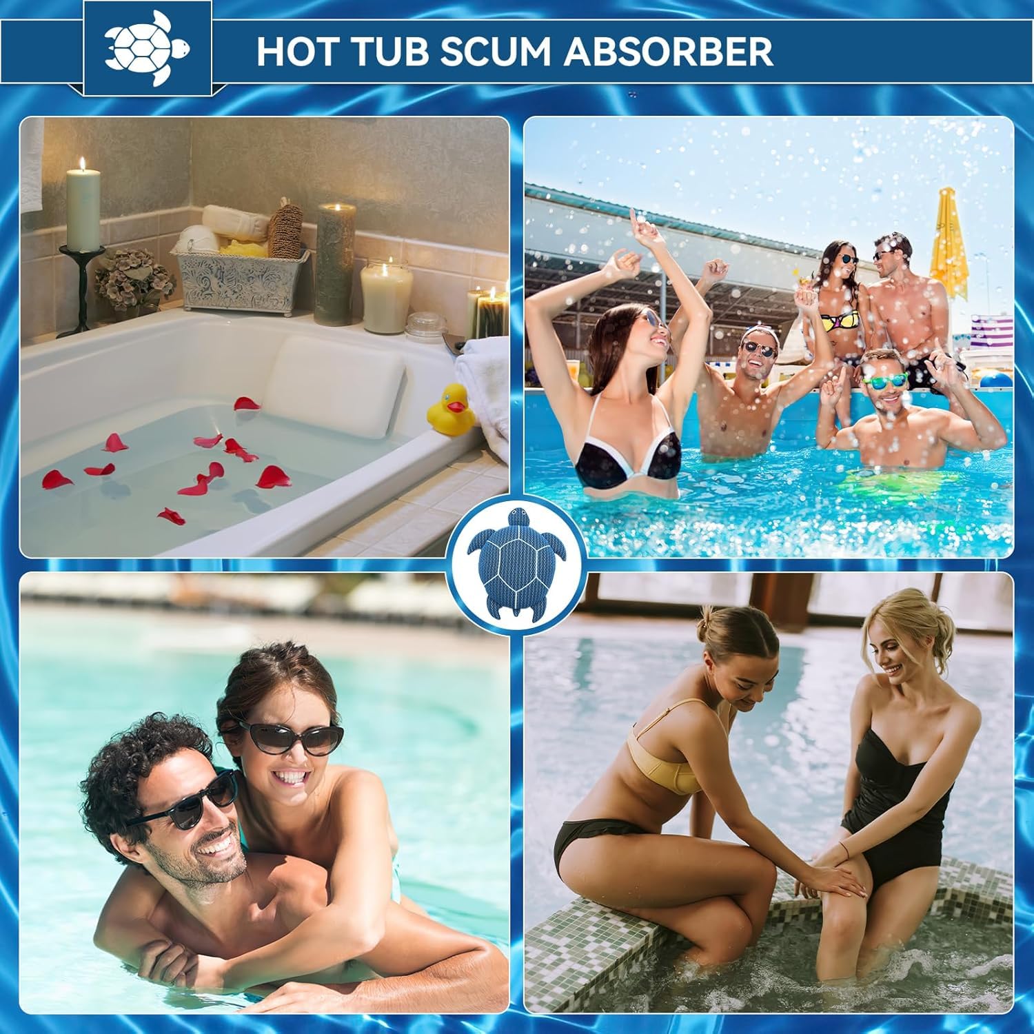 DONJOP washable hot tub sponge after use for quick rinse