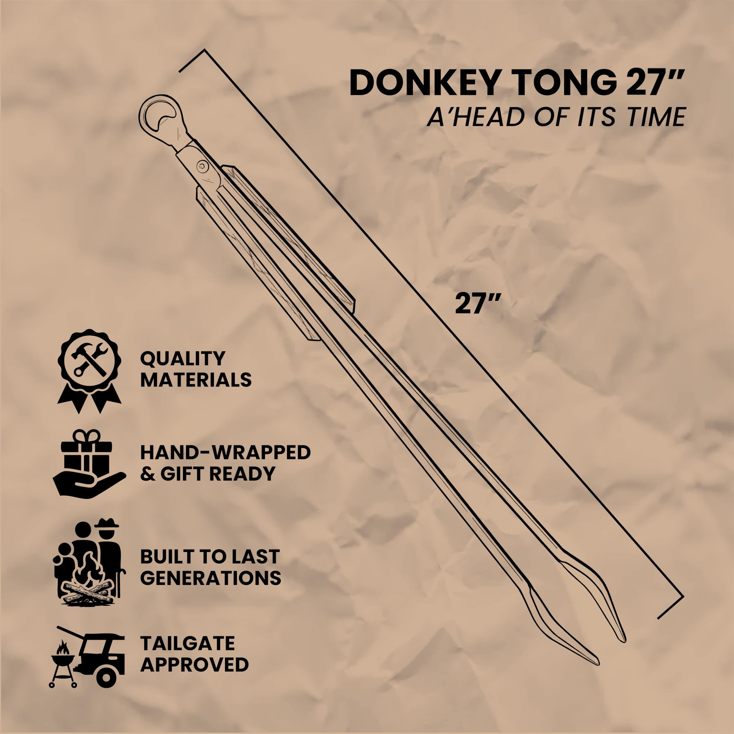Donkey Long Tong reaches over hot coals for precise flipping.