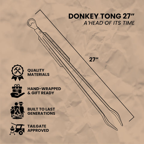 Donkey Long Tong reaches over hot coals for precise flipping.