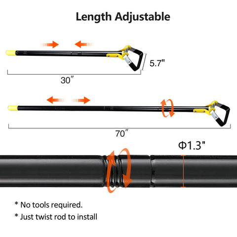 DonSail extendable hoe from 30 to 70 inches for tall gardeners