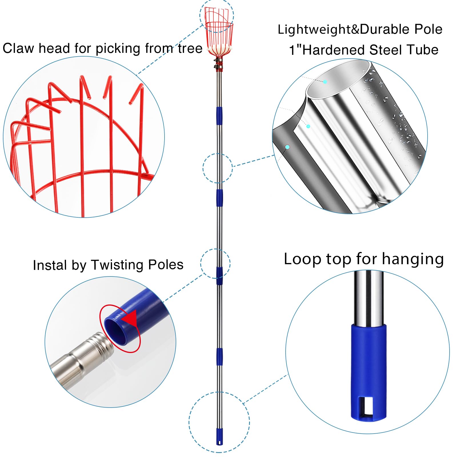 DonSail 1 inch diameter pole combines strength with easy maneuverability